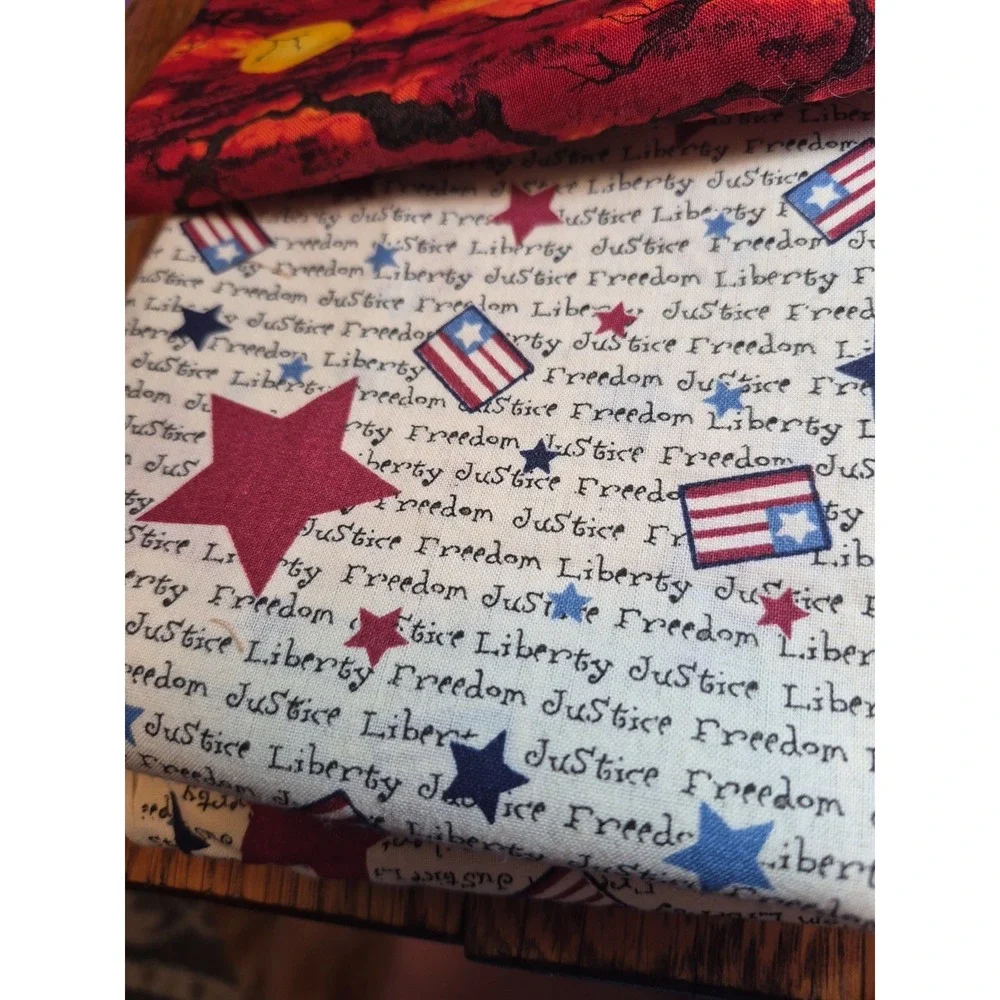 6 Pieces Of Fabric For Quilting And Crafts Various Sizes And Colors
